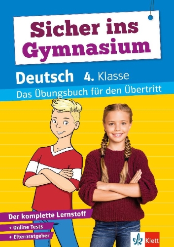 Buchcover und Innenansicht für das Buch: Sicher ins Gymnasium Deutsch 4. Klasse