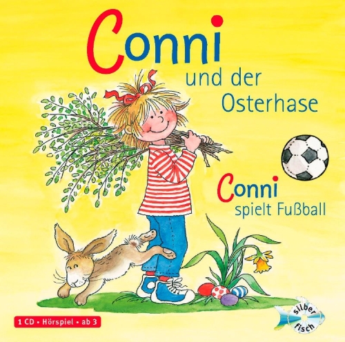 Buchcover und Innenansicht für das Buch: Conni und der Osterhase / Conni spielt Fußball