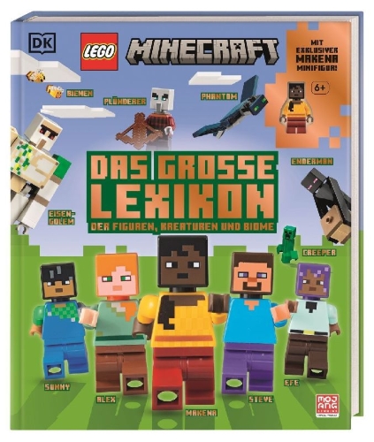 Buchcover und Innenansicht für das Buch: LEGO® Minecraft® Das große Lexikon der Figuren, Kreaturen und Biome