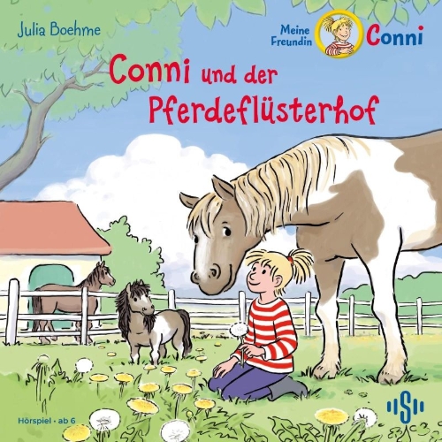 Buchcover und Innenansicht für das Buch: Conni und der Pferdeflüsterhof (Meine Freundin Conni - ab 6)
