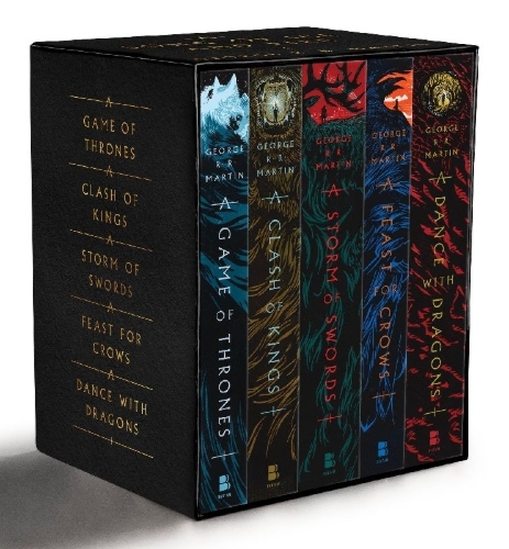 Buchcover und Innenansicht für das Buch: George R. R. Martin's A Game of Thrones 5-Book Boxed Set (Song of Ice and Fire  Series)