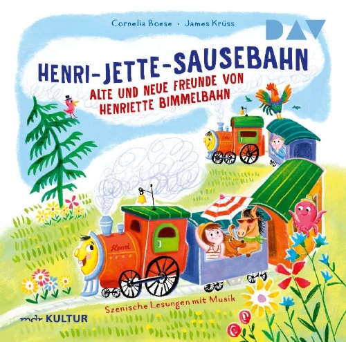 Buchcover und Innenansicht für das Buch: Henri-Jette-Sausebahn - Alte und neue Freunde von Henriette Bimmelbahn
