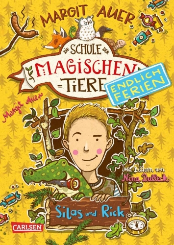 Buchcover und Innenansicht für das Buch: Die Schule der magischen Tiere - Endlich Ferien 2: Silas und Rick
