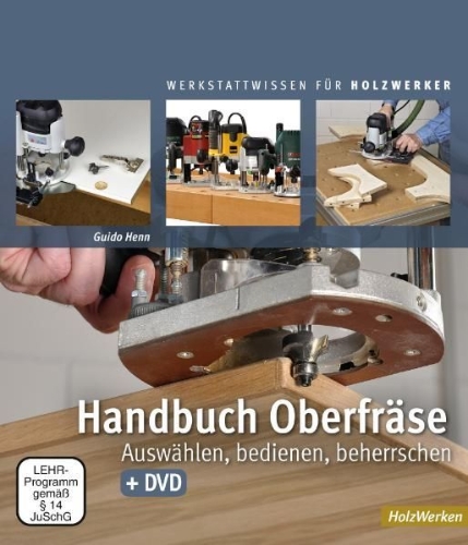 Buchcover und Innenansicht für das Buch: Handbuch Oberfräse