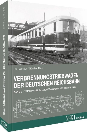 Buchcover und Innenansicht für das Buch: Verbrennungstriebwagen der Deutschen Reichsbahn - Band 2