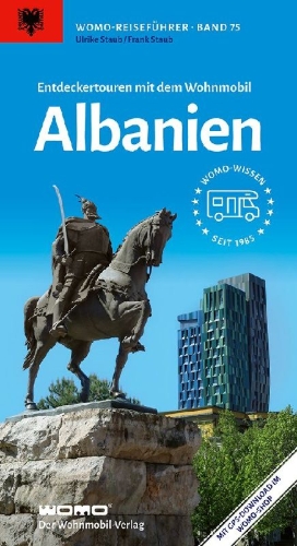 Buchcover und Innenansicht für das Buch: Entdeckertouren mit dem Wohnmobil Albanien