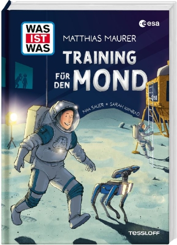 Buchcover und Innenansicht für das Buch: WAS IST WAS Training für den Mond
