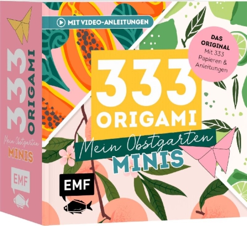 Buchcover und Innenansicht für das Buch: 333 Origami Minis - Mein Obstgarten