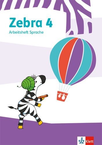 Buchcover und Innenansicht für das Buch: Zebra 4. Arbeitsheft Sprache
