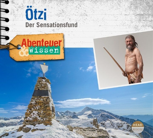 Buchcover und Innenansicht für das Buch: Abenteuer & Wissen: Ötzi