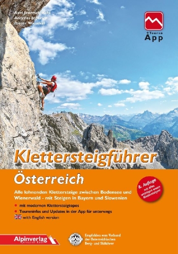 Buchcover und Innenansicht für das Buch: Klettersteigführer Österreich
