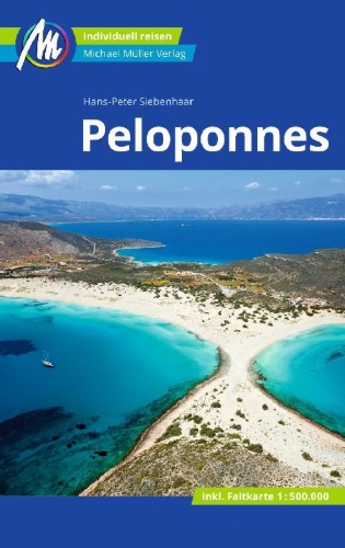 Buchcover und Innenansicht für das Buch: Peloponnes Reiseführer Michael Müller Verlag
