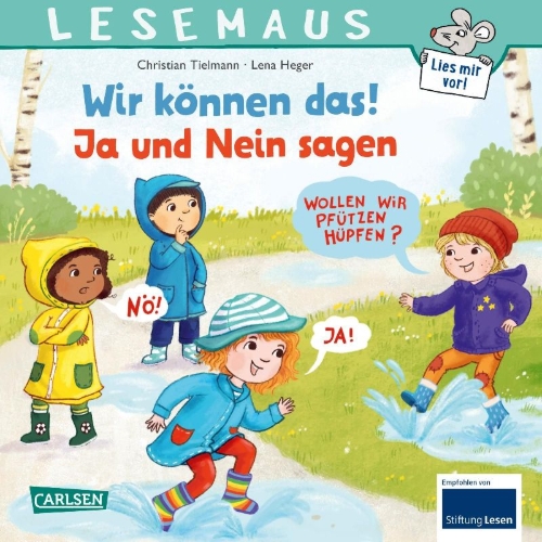 Buchcover und Innenansicht für das Buch: LESEMAUS 155: Wir können das! Ja und Nein sagen
