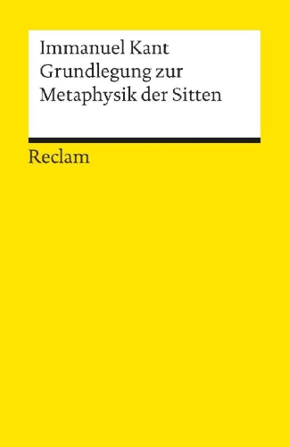 Buchcover und Innenansicht für das Buch: Grundlegung zur Metaphysik der Sitten