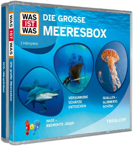 Buchcover und Innenansicht für das Buch: WAS IST WAS 3-CD Hörspielbox. Die große Meeresbox