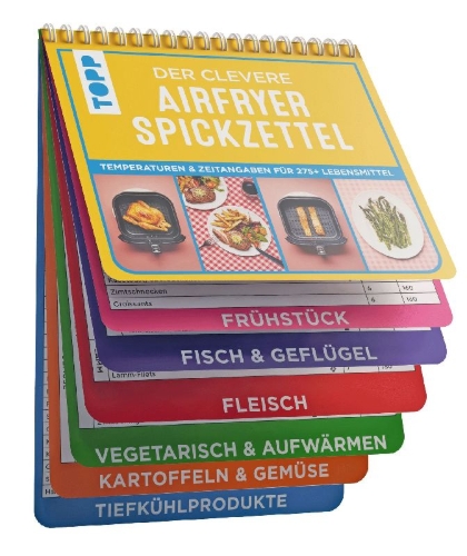 Buchcover und Innenansicht für das Buch: The Complete Air Fryer Cooking Guide