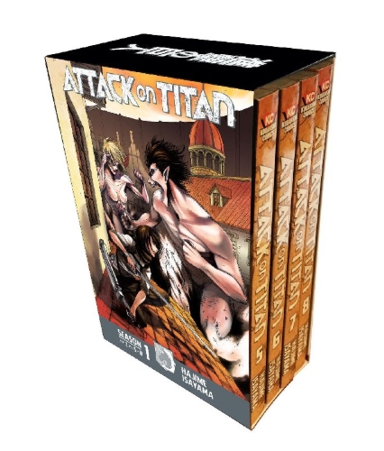 Buchcover und Innenansicht für das Buch: Attack on Titan Season 1 Part 2 Manga Box Set