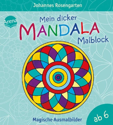 Buchcover und Innenansicht für das Buch: Mein dicker Mandala-Malblock
