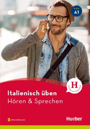 Buchcover und Innenansicht für das Buch: Italienisch üben - Hören & Sprechen A1