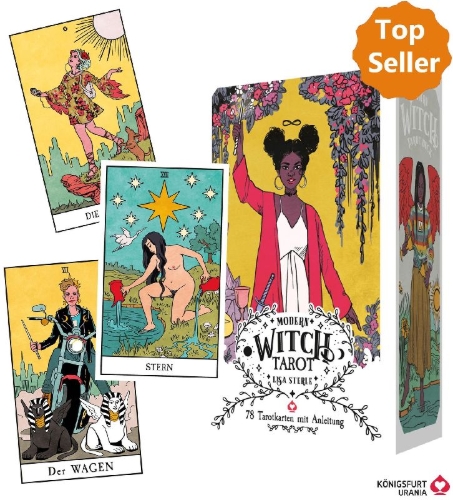Buchcover und Innenansicht für das Buch: Modern Witch Tarot (Deutsch)