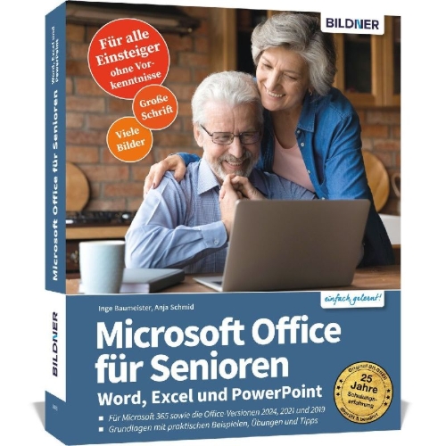 Buchcover und Innenansicht für das Buch: Microsoft Office für Senioren - Word, Excel und PowerPoint