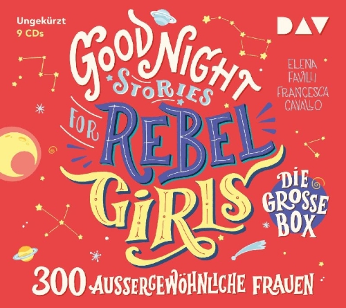 Buchcover und Innenansicht für das Buch: Good Night Stories for Rebel Girls - Die große Box