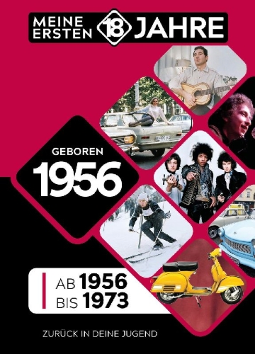 Buchcover und Innenansicht für das Buch: Geboren 1956