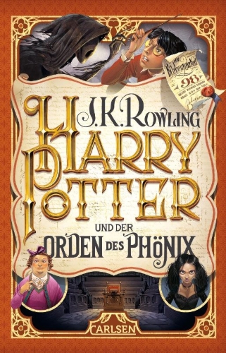 Buchcover und Innenansicht für das Buch: Harry Potter and the Order of the Phoenix
