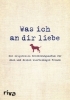 Buchcover und Innenansicht für das Buch: Was ich an dir liebe - Ein originelles Erinnerungsalbum für dich und deinen vierbeinigen Freund