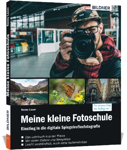 Buchcover und Innenansicht für das Buch: Meine kleine Fotoschule