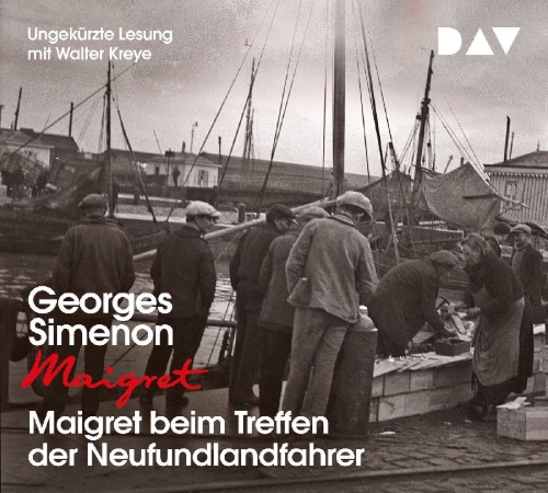 Buchcover und Innenansicht für das Buch: Maigret beim Treffen der Neufundlandfahrer