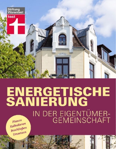 Buchcover und Innenansicht für das Buch: Energetische Sanierung in der Eigentümergemeinschaft