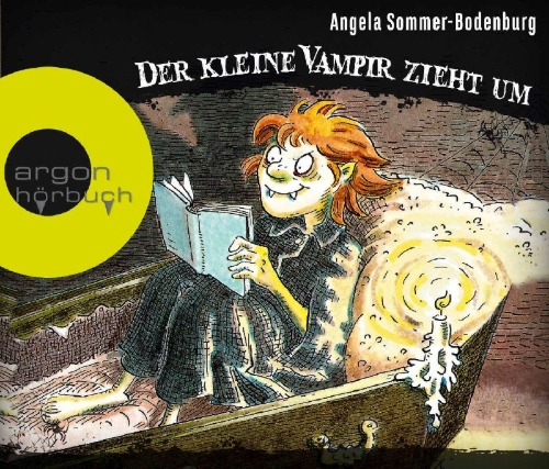 Buchcover und Innenansicht für das Buch: Der kleine Vampir zieht um