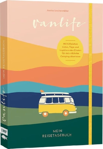 Buchcover und Innenansicht für das Buch: Van Life - Mein Reisetagebuch