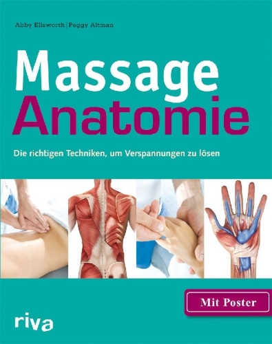 Buchcover und Innenansicht für das Buch: Massage-Anatomie