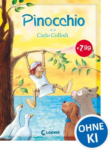 Buchcover und Innenansicht für das Buch: Pinocchio