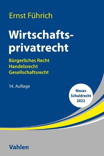 Buchcover und Innenansicht für das Buch: Wirtschaftsprivatrecht