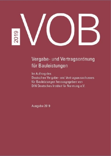 Buchcover und Innenansicht für das Buch: VOB Gesamtausgabe 2019