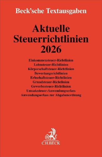 Buchcover und Innenansicht für das Buch: Aktuelle Steuerrichtlinien 2026