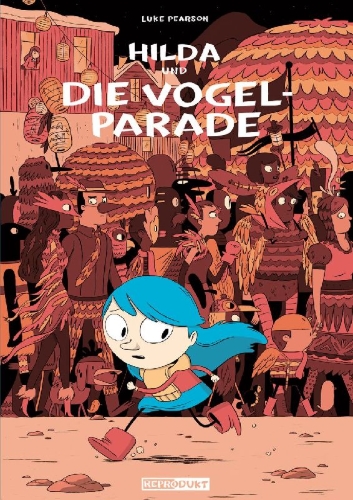 Buchcover und Innenansicht für das Buch: Hilda und die Vogelparade