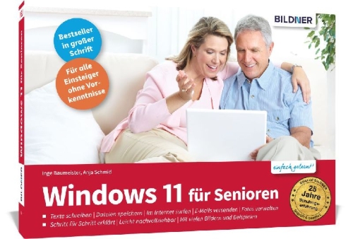 Buchcover und Innenansicht für das Buch: Windows 11 für Senioren