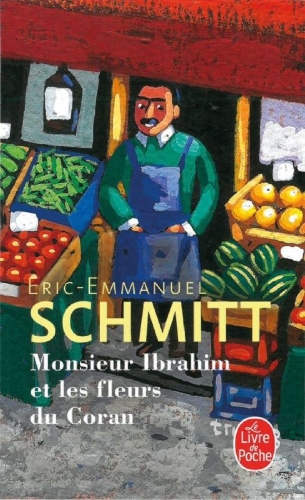 Buchcover und Innenansicht für das Buch: Monsieur Ibrahim et les fleurs du Coran
