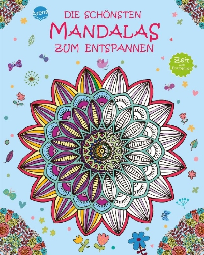 Buchcover und Innenansicht für das Buch: Die schönsten Mandalas zum Entspannen
