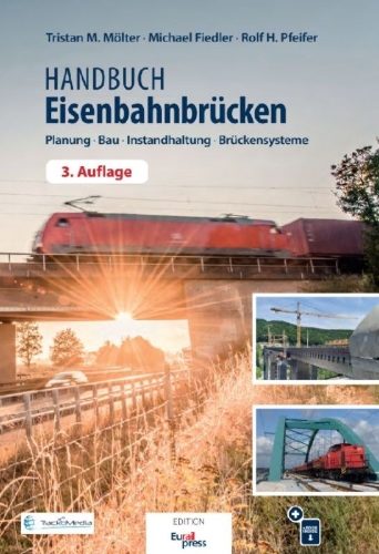 Buchcover und Innenansicht für das Buch: Handbuch Eisenbahnbrücken