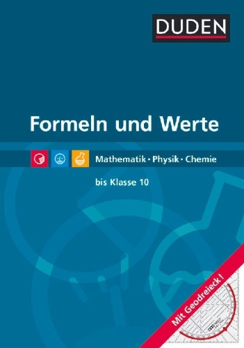 Buchcover und Innenansicht für das Buch: Formeln und Werte  - Formelsammlung bis Klasse 10