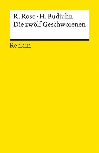 Buchcover und Innenansicht für das Buch: Die zwölf Geschworenen. Für die deutsche Bühne dramatisiert von Horst Budjuhn