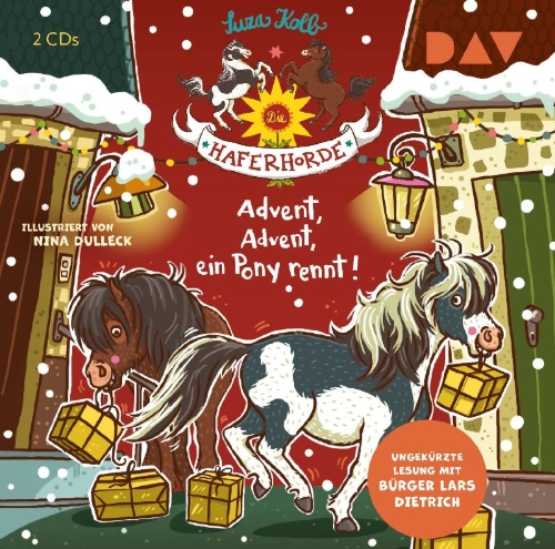 Buchcover und Innenansicht für das Buch: Die Haferhorde 16: Advent, Advent, ein Pony rennt!