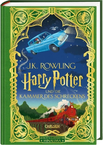 Buchcover und Innenansicht für das Buch: Harry Potter and the Chamber of Secrets
