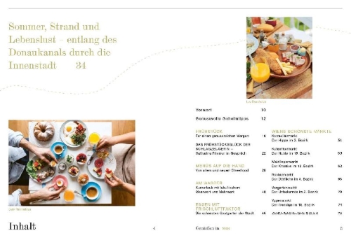 Buchcover und Innenansicht für das Buch: Genießen in Wien