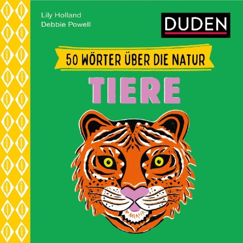 Buchcover und Innenansicht für das Buch: 50 Wörter über die Natur - Tiere